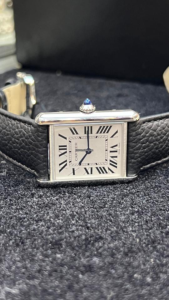 Cartier Tank Solo  Watch - Black Leather Strap