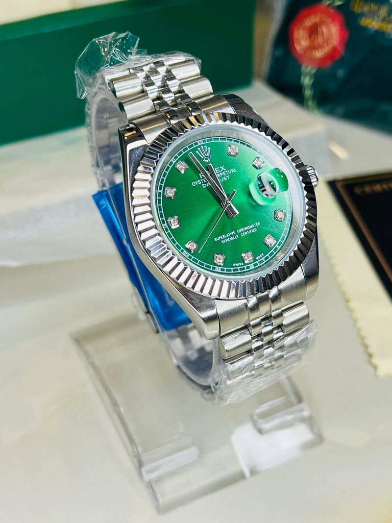 Rolex Oyster Perpetual Datejust Green Diamond Dial