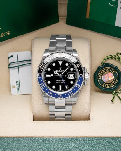 Rolex GMT-Master II Batman Blue Black Bezel Stainless Steel Watch