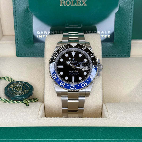 Rolex GMT-Master II Batman Blue Black Bezel Stainless Steel Watch