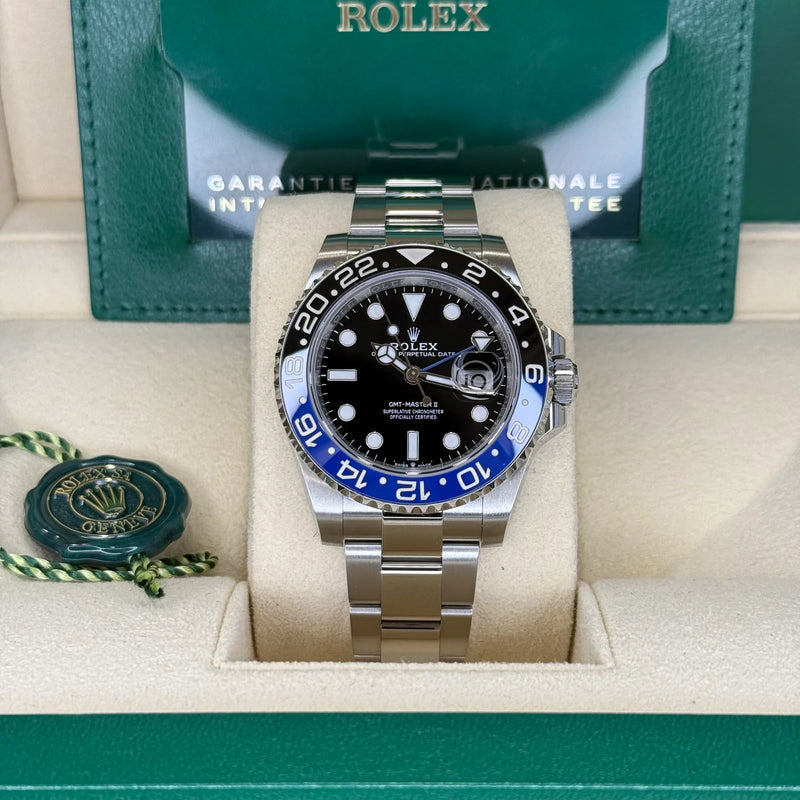 Rolex GMT-Master II Batman Blue Black Bezel Stainless Steel Watch