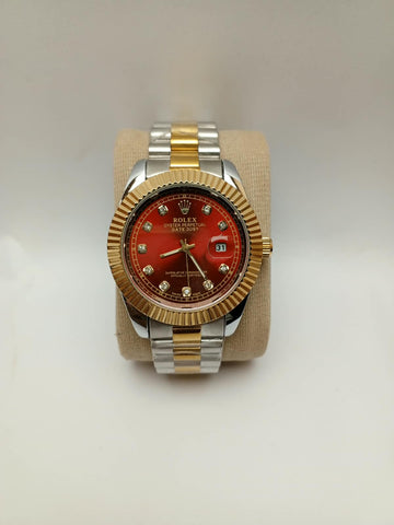 Rolex Oyster Perpetual Datejust – Two-Tone Red Diamond Dial