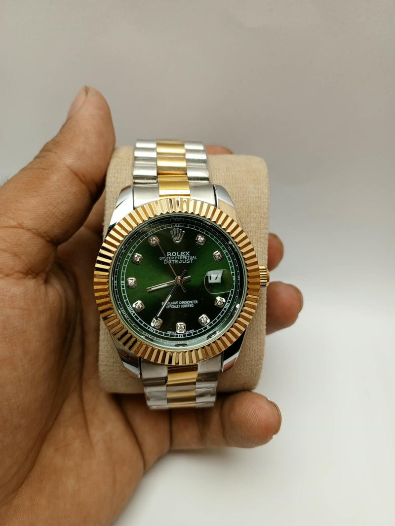 Rolex Oyster Perpetual Datejust – Two-Tone Green Diamond Dial