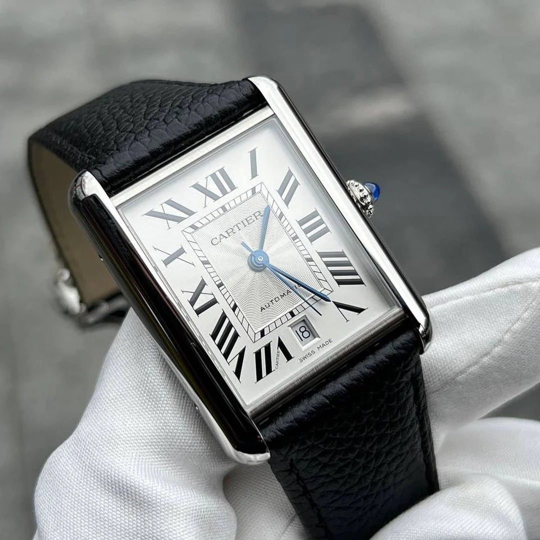 Cartier Tank Solo  Watch - Black Leather Strap
