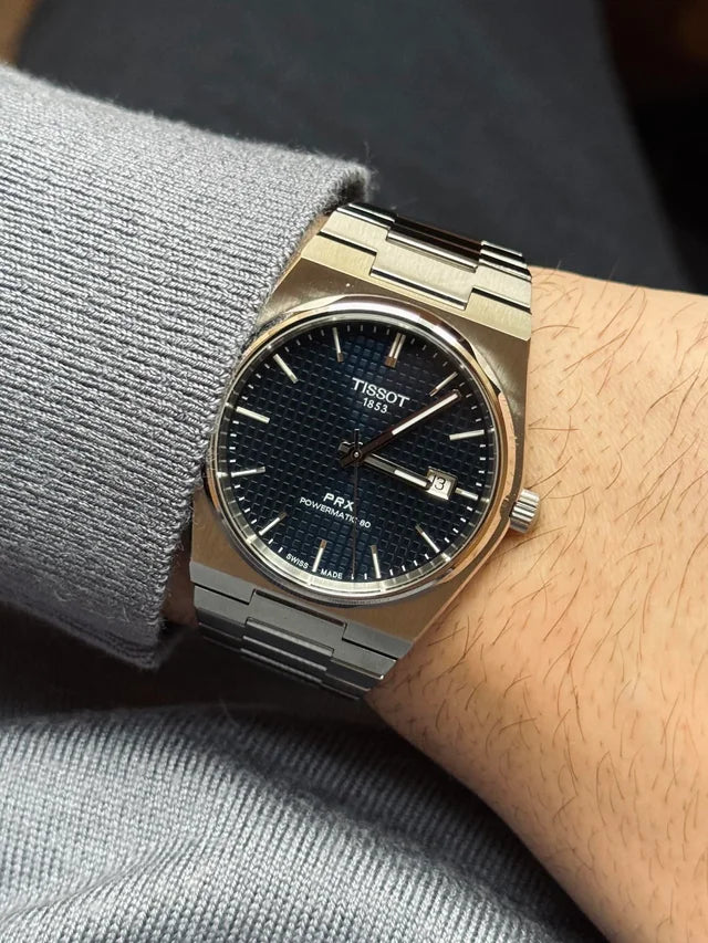 Tissot PRX Powermatic 80 – Blue & Black Dial | Stainless Steel Bracelet
